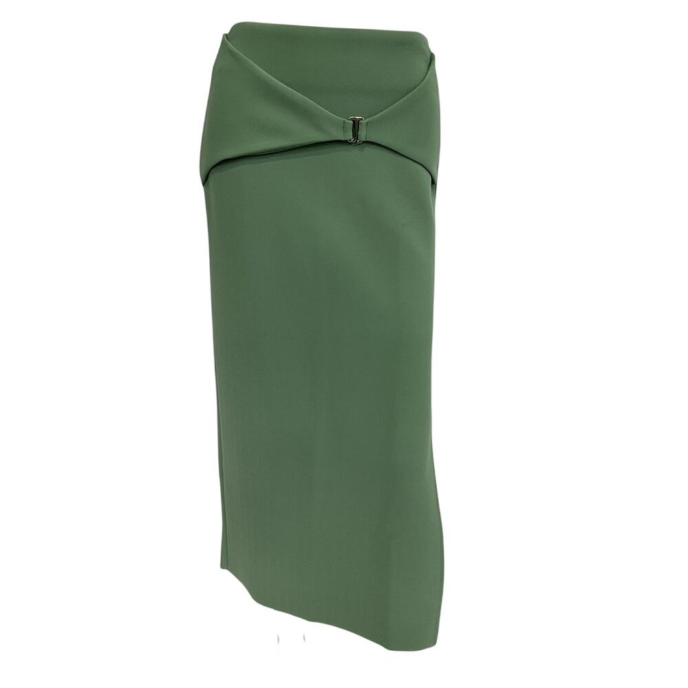 Bec + Bridge Sleek Moss Ivy Midi Skirt Size 4 - Picture 2 of 4